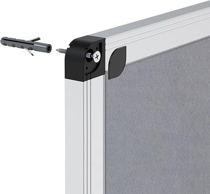 VIZ-PRO Notice Board Felt Gray, 48 X 36 Inches - Image 3