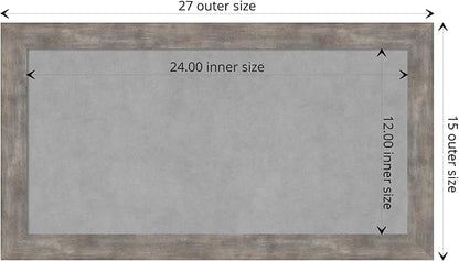 Amanti Art Silver Framed Magnetic Board 15x27 Small Vision Board - Image 4