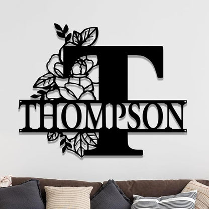 Custom Metal Signs | Personalized Monogram Name Sign | Outdoor Wall Art - Image 3
