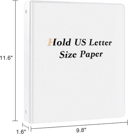 CIXILDTS 1-inch Round Ring Binder, Durable 1" 3 Ring Binder Fit Letter Size - Image 2