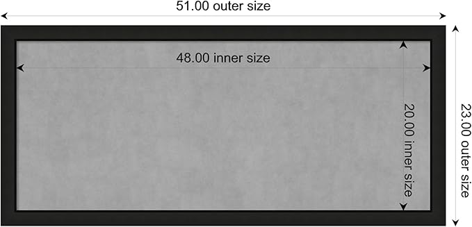 Amanti Art Black Framed Magnetic Board 23x51 Oversize Vision Board - Image 4
