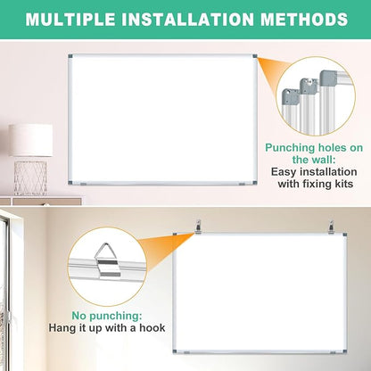 H-Qprobd 3' x 2' Magnetic Whiteboard Large Dry Erase White Board 36"x24" - Image 3