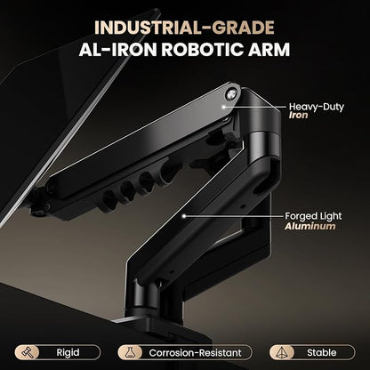SIAGO Dual Monitor Stand, 15 to 32 Inch Monitor Arm, Adjustable Monitors Mount - Image 3