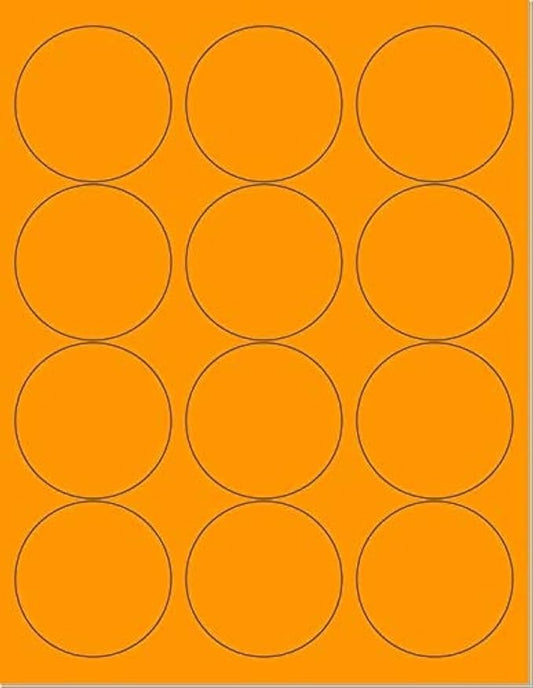 Pack of 100 Sheets, 8-1/2 x 11" Fluorescent Labels by NextDayLabels