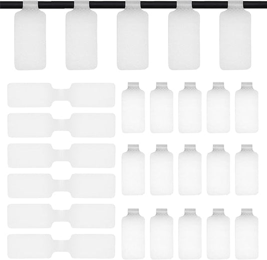 50 Pcs Cable Labels Nylon Writable Cord Tags Reusable Cable Cord Wire Labels by Unknown