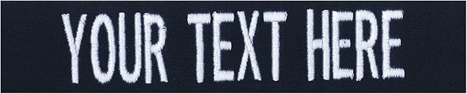 Custom Uniform Name Tapes Solid Colors. Dark Blue Fabric, 3.5 Inch Sew on by NORTHERNSAFARI