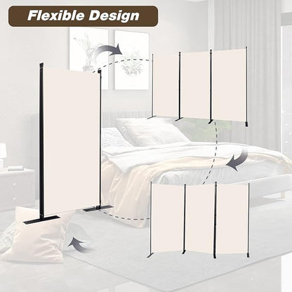 CHOSENM Room Divider, 3 Panel Folding Privacy Screens - Image 4