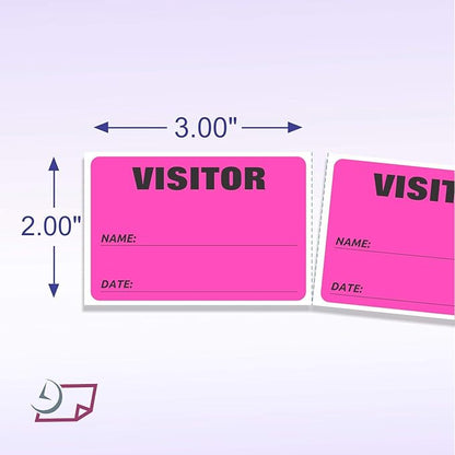 NextDayLabels - 3 x 2 Visitor Labels Pass, ID Labels and Safety Identification - Image 2