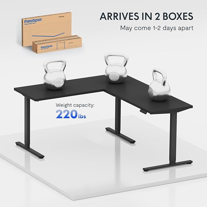 FLEXISPOT L Shaped Standing Desk, 71 x 63 Inch Electric Height Adjustable - Image 7