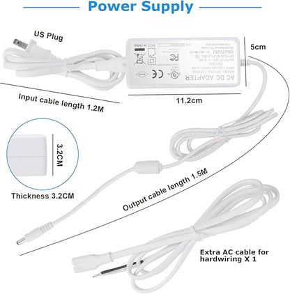 Litever Kitchen Under Cabinet LED Lighting Kit, Super Bright, Plug-in or - Image 4