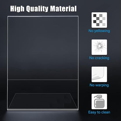 xydstay 6pack 8.5x11 Acrylic, L Shape Clear Plastic, Menu Holder, Unbreakable - Image 8
