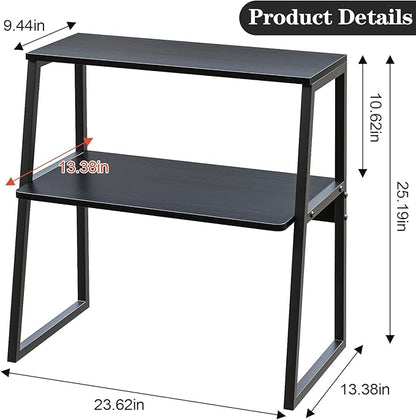 Arbuxzuy Printer Stand, Desktop Printer Shelf, 3 Tier Desk Shelf - Image 2