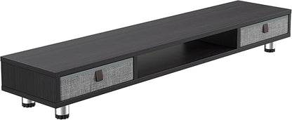 Fenge Dual Monitor Stand with 2 Drawers, 42.5 Inches Large Computer Riser - Image 9