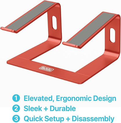 BLACK+DECKER Laptop Stand for Computer Desk, Ergonomic Laptop Stand for Desk - Image 2