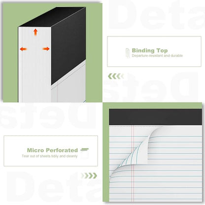 Legal Pads 8.5 x 11 inch Notepad, 2 Pack White Note Pads 8.5'' x 11'' - Image 4