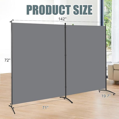 Room Divider 2 Panel Large Privacy Screens, Tall 6FT Partition Room Dividers - Image 6