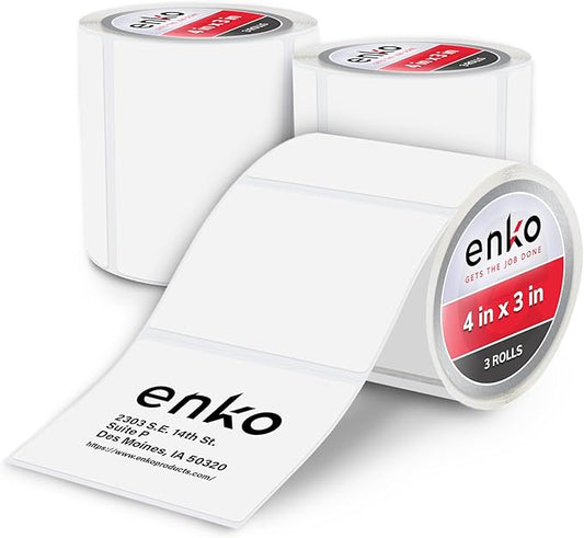 enKo 4" x 3" Labels for Zebra Desktop Printers by enKoProducts