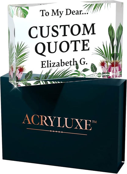 Personalized Gifts, Custom Quote Block Letter Board, Crystal-Clear Acrylic - Image 3