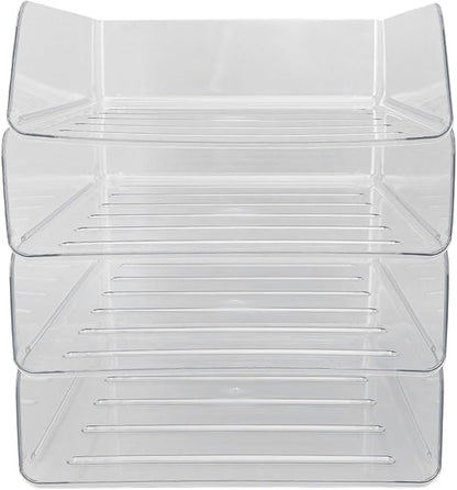Jeanoko Desk Letter Tray Set Transparent Stackable Organizer - Image 6