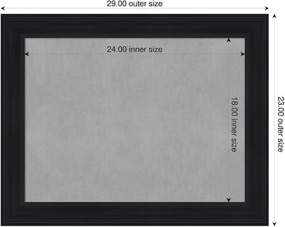 Amanti Art Black Framed Magnetic Board 23x29 Medium Vision Board - Image 2