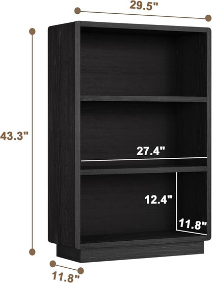ChooChoo 3-Tier Bookcase, Wooden Bookshelf, Farmhouse Bookshelf - Image 3