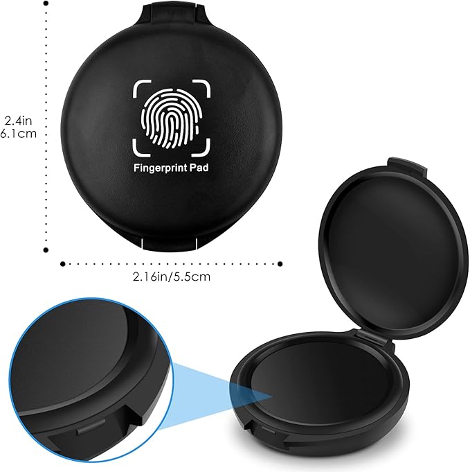 ERKOON 2 Pack Fingerprint Ink Pads, Thumbprint Ink Pad - Image 2