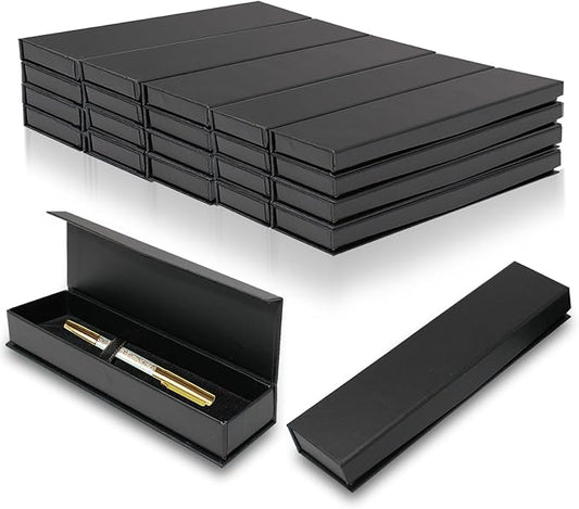 Olutacot 21 Pcs Pen Gift Boxes Empty Black Ballpoint Pen Gift Box by OLUTACOT