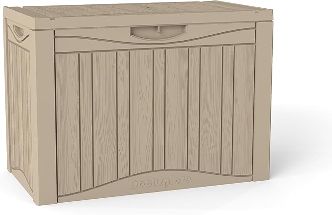 Yardgrace 50 Gallon Lockable Resin Deck Box, Waterproof & UV-Resistant Outdoor - Image 9