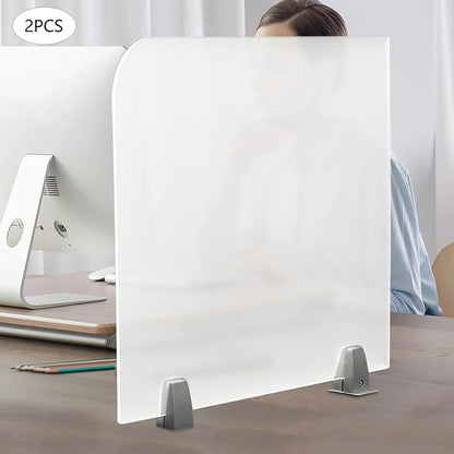 Desk Divider, Privacy Desk Screen, Frosted Acrylic Partitions - Image 2