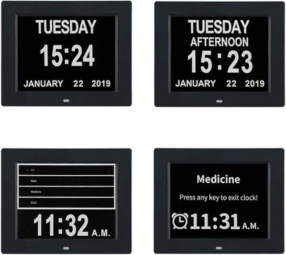 TMC 8 Inch Dementia Clock for Seniors – Large Auto-Dimming Calendar Display - Image 6