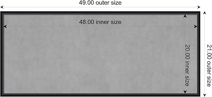 Amanti Art Black Framed Magnetic Board 21x49 Oversize Vision Board - Image 3