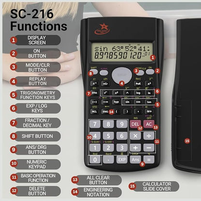 SC 216 Non Graphing Scientific Calculator - Image 3