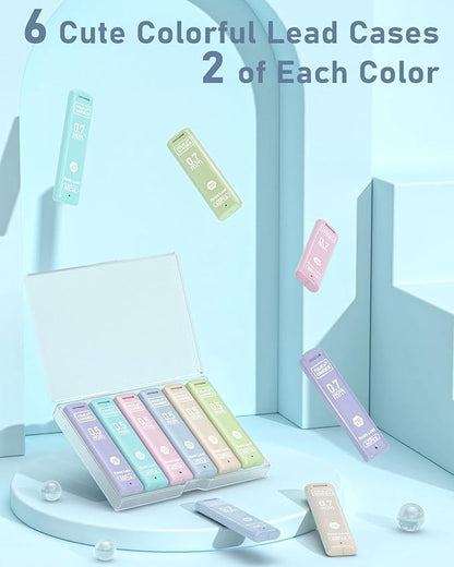 Four Candies 0.5/0.7mm 2B Lead Refills in Case, 12 Tubes, 60 Pieces per Tube - Image 8