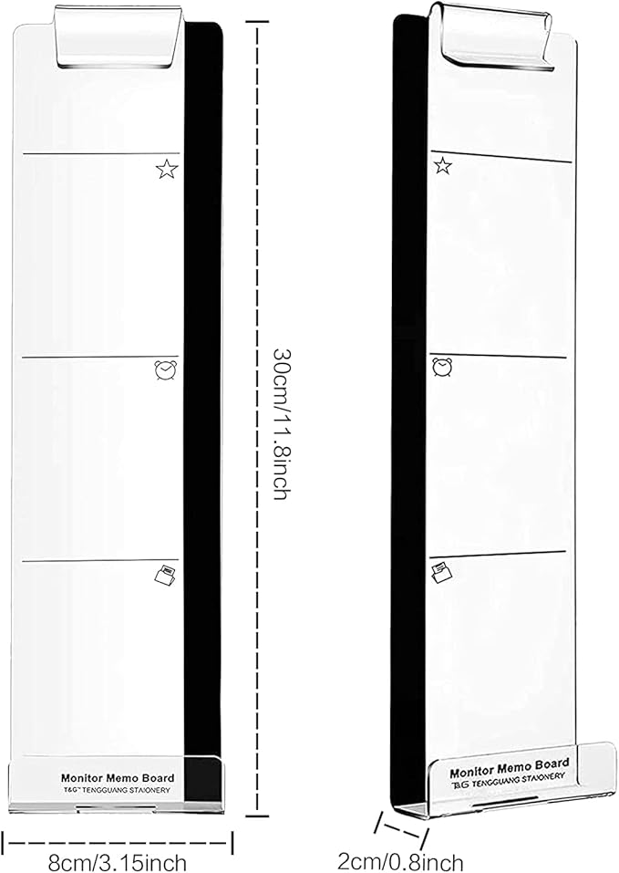 2pcs Office Desk Accessories Monitor Memo Board Computer Message Board Office - Image 4