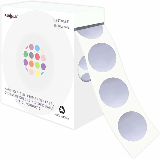 PARLAIM 3/4 Inch Roll Color Coding Labels, 1000 per Roll Round Permanent by PARLAIM