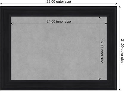 Amanti Art Black Framed Magnetic Board 21x29 Medium Vision Board - Image 2
