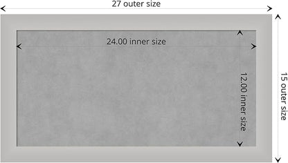 Amanti Art Silver Framed Magnetic Board 15x27 Small Vision Board - Image 4