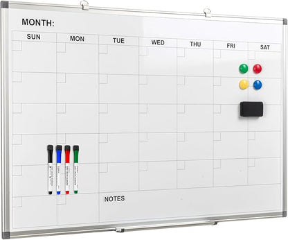 Comix Magnetic Dry Erase Calendar Whiteboard, 36 x 24 Inches Monthly Calendar by Comix