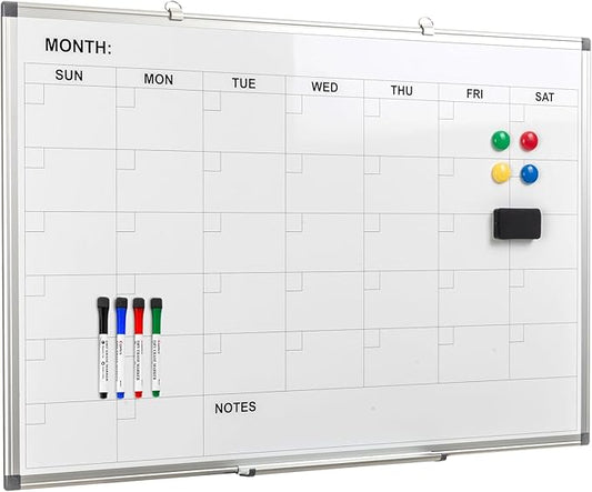 Comix Magnetic Dry Erase Calendar Whiteboard, 36 x 24 Inches Monthly Calendar by Comix
