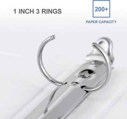 3 Ring Binder 1 Inch, ViVin Sturdy 1"-Round Ring Binder - Image 5
