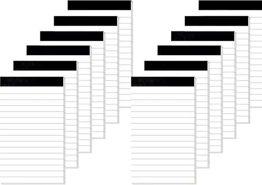 Nichela 12 Pack Small Notepad, 3 x 5 Inch Ultra Quality Note Pads, Server Lined by Nichela
