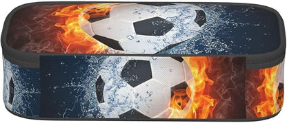 HKHEHOP Soccer Ball Cool Sport Pencil Case Big Capacity Storage Pencil Pouch - Image 4