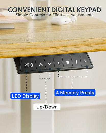 FLEXISPOT EN1 One-Piece Solid Wooden Standing Desk 48 x 24 Inches Height - Image 8