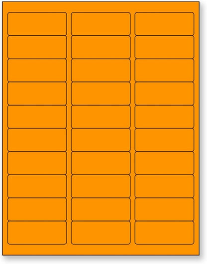 NextDayLabels - 8-1/2 x 11" Neon Color High Light Fluorescent Labels by NextDayLabels