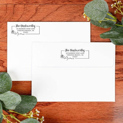 Custom Floral Address Stamp | Choose from 12 Designs | Multiple Ink Color - Image 5