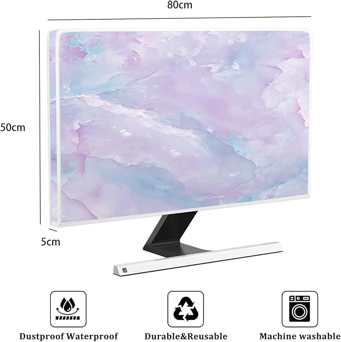 Baocicco Violet Marble Waterproof 32 Inch Anti-Static Dustproof LCD/LED/HD - Image 2