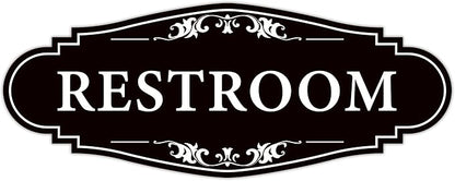 Restroom Sign for Business and Home，Self-adhesive Unisex Bathroom Sign by LUHIMO