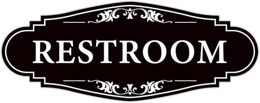 Restroom Sign for Business and Home，Self-adhesive Unisex Bathroom Sign by LUHIMO