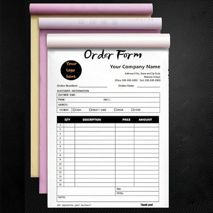 Personalized Invoice Book Custom 2 Part/3 Part Receipt Book Quote Estimate - Image 2