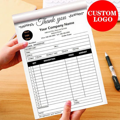 Personalized Invoice Book Custom 2 Part/3 Part Receipt Book Quote Estimate - Image 7